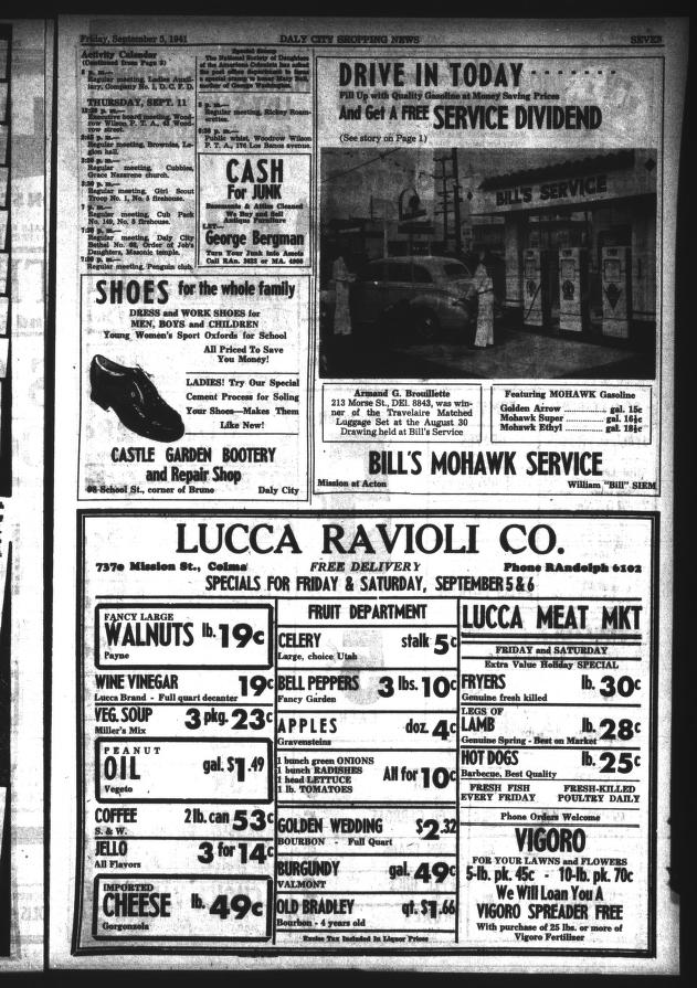 Daly City Shopping News 1941 09 05 California Revealed